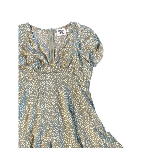 Women US-6 Princess Polly The Sting Green Leopard Animal Spot Print Mini Dress - Picture 2 of 4